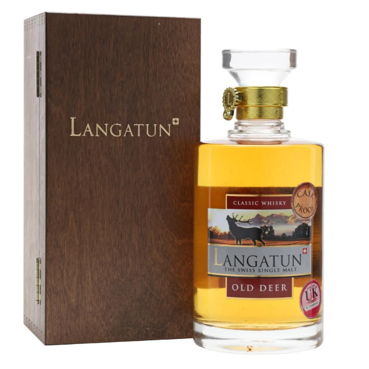 Langatun Old Deer, Classic Whisky, CASK PROOF, Swiss Premium Single Malt, Swiss, 50cl, 61.2%