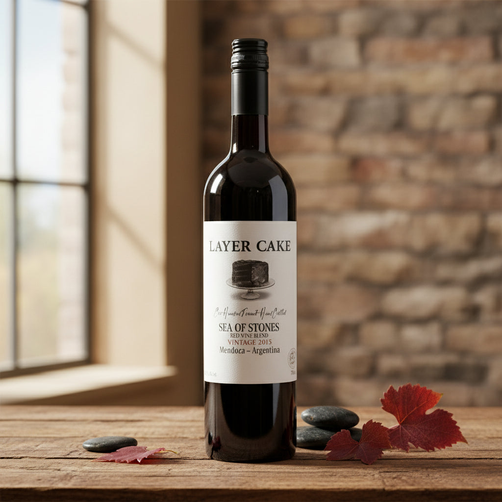 Bin End: 2015 Layer Cake Red Wine "Sea of Stones", Mendoza (Malbec/Cab/Syrah/Verdot)